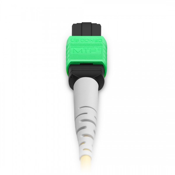 1m (3ft) MTP® Harness, MTP®-8 APC (Female) to 4 x LC UPC Duplex, 8 Fibers, Single Mode (OS2), Plenum (OFNP), 0.35dB Max, Type B, Yellow
