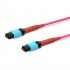 Customized MTP®-24 Jumper, 24-192 Fibers, Multimode (OM4), 0.35dB Max, Magenta