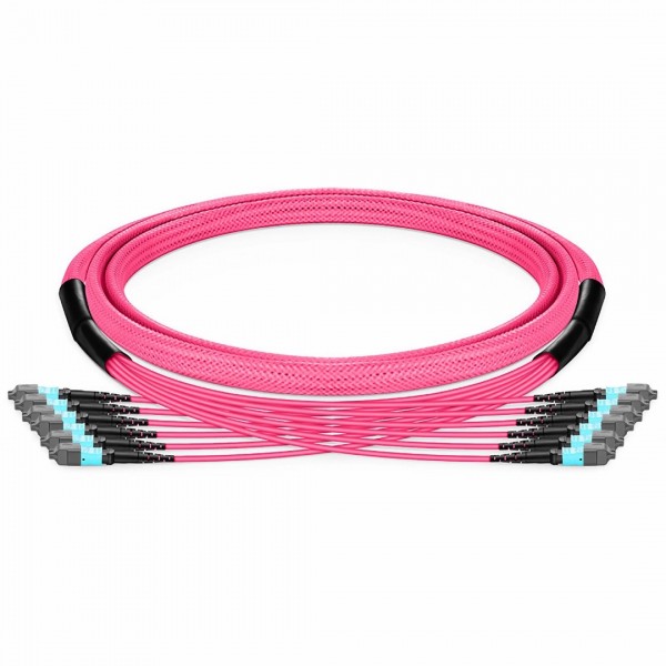 Customized MTP®-12 Jumper, 8-288 Fibers, Multimode (OM4), 0.35dB Max