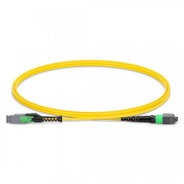1m (3ft) MMC Jumper, MMC-16 APC (Female) to MTP®-16 APC (Female), 16 Fibers, Single Mode (OS2), Plenum (OFNP), 0.35dB Max, Jumper Polarity, Yellow
