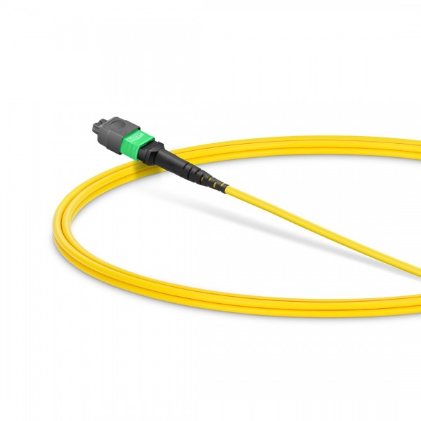 1m (3ft) MMC Jumper, MMC-16 APC (Female) to MTP®-16 APC (Female), 16 Fibers, Single Mode (OS2), Plenum (OFNP), 0.35dB Max, Jumper Polarity, Yellow